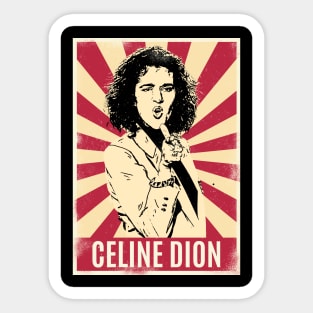 Retro Vintage Celine Dion 1977s Sticker